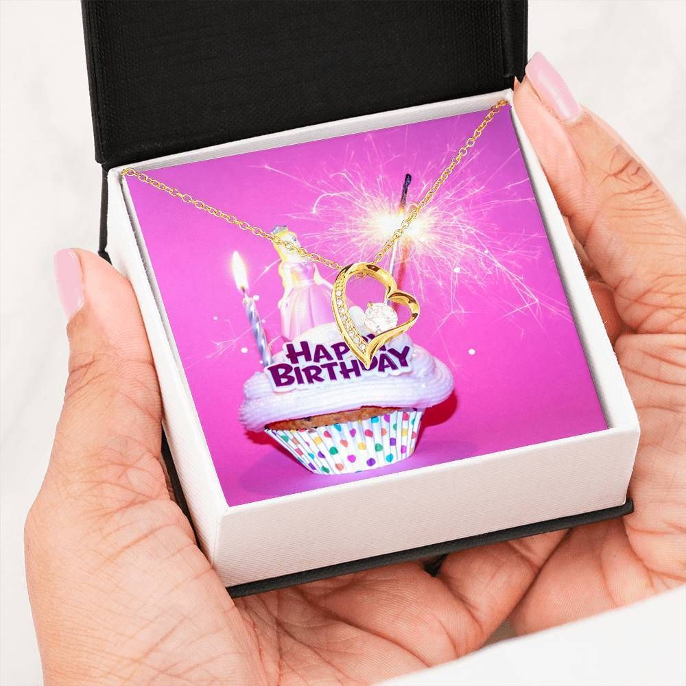 Happy Birthday Cake Forever Love Necklace Gift For Women