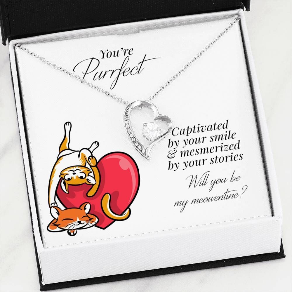 Be My Meowentine You Are Purrfect Forever Love Necklace