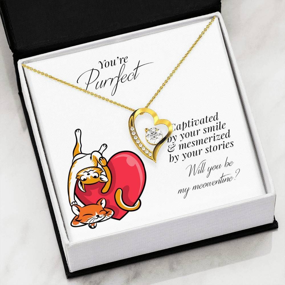 Be My Meowentine You Are Purrfect Forever Love Necklace