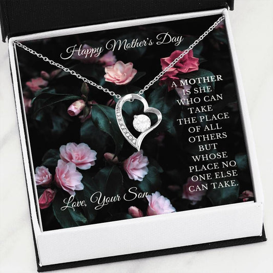 Dedicated To Mom From Son I Love You Forever Love Necklace