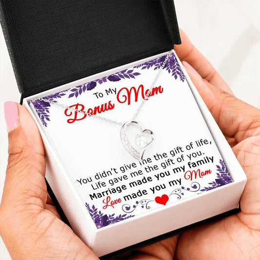 Marriage Made You My Family Forever Love Necklace For Bonus Mom