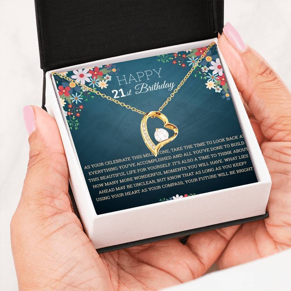 21st Happy Birthday Forever Love Necklace Gift For Women