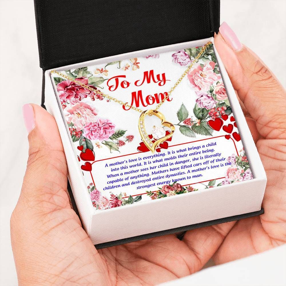 Anniversary Gift For Mom With Message Card Forever Love Necklace