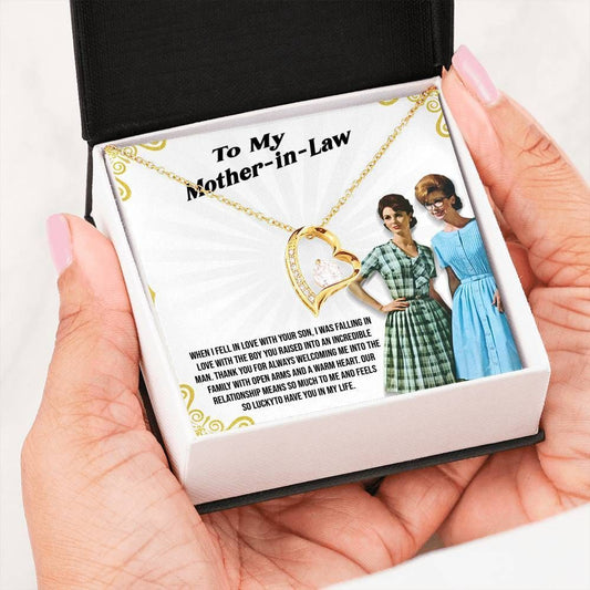 When I Fell In Love With Your Son Forever Love Necklace For Mom In Law