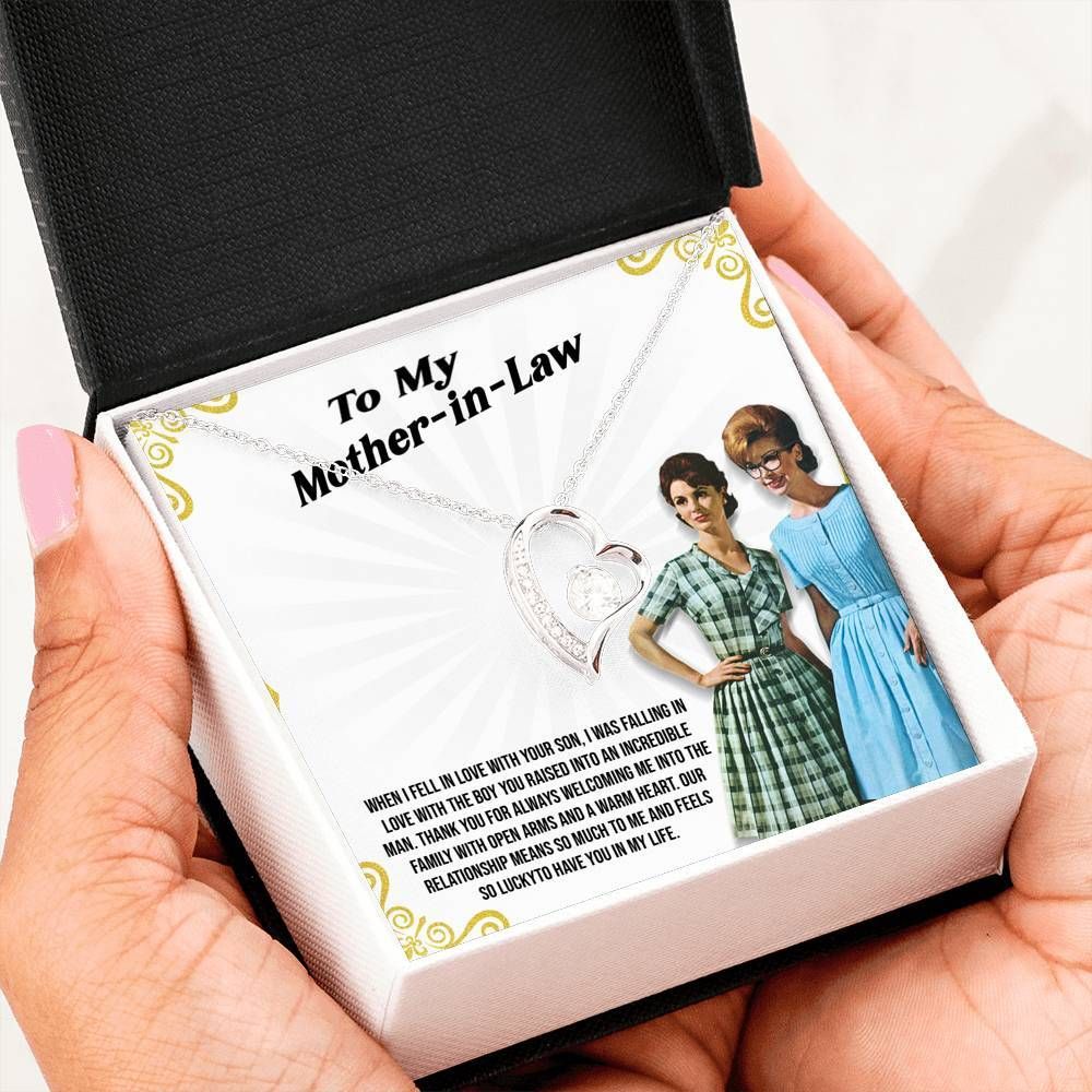 When I Fell In Love With Your Son Forever Love Necklace For Mom In Law