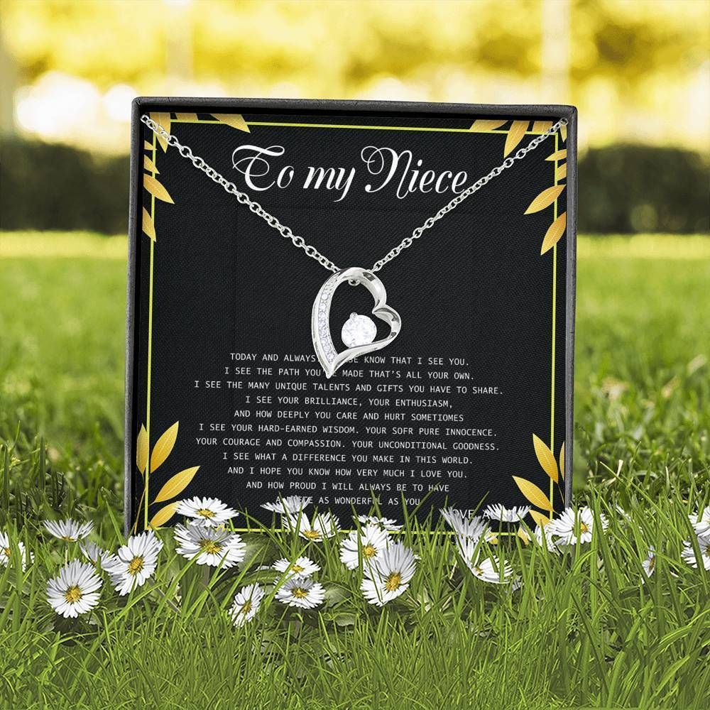 To Have A Niece As Wonderful As You Forever Love Necklace For Niece