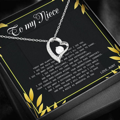 To Have A Niece As Wonderful As You Forever Love Necklace For Niece