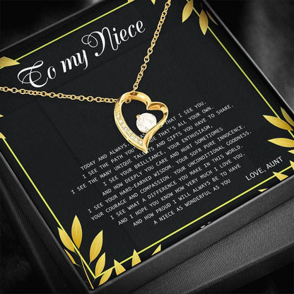 To Have A Niece As Wonderful As You Forever Love Necklace For Niece