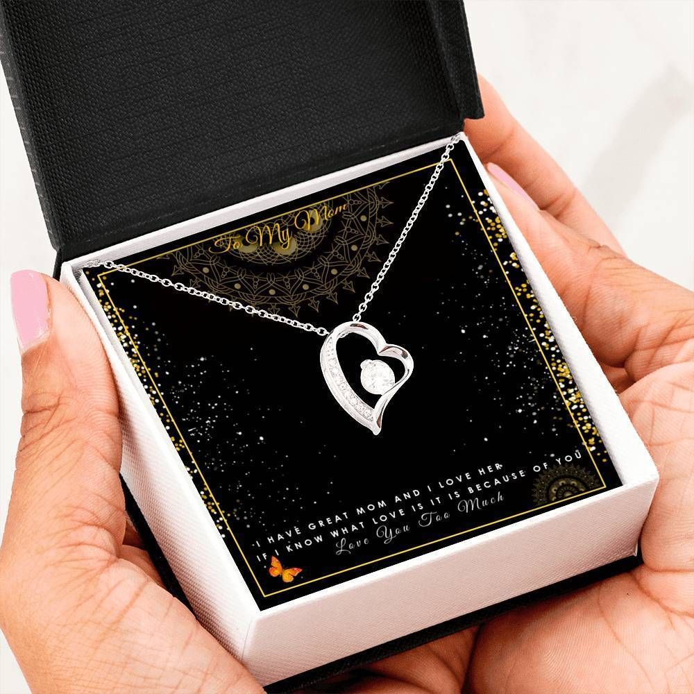 Because Of You Mother's Day Forever Love Necklace For Mama