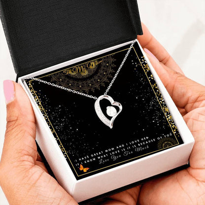 Because Of You Mother's Day Forever Love Necklace For Mama