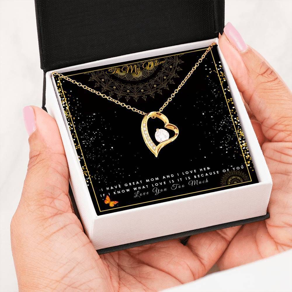 Because Of You Mother's Day Forever Love Necklace For Mama