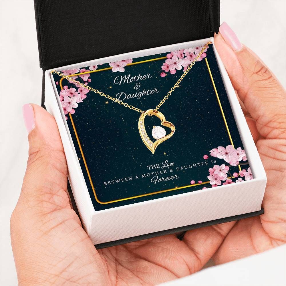 The Love Between Mother And Daughter Cherry Blossom Forever Love Necklace For Women