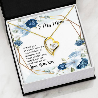 Without You Blue Rose Forever Love Necklace For Mom