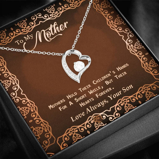 Love Always Son Giving Mom Forever Love Necklace