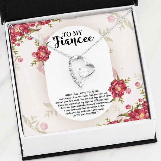 To My Fiancee I Love You The Most Forever Love Necklace