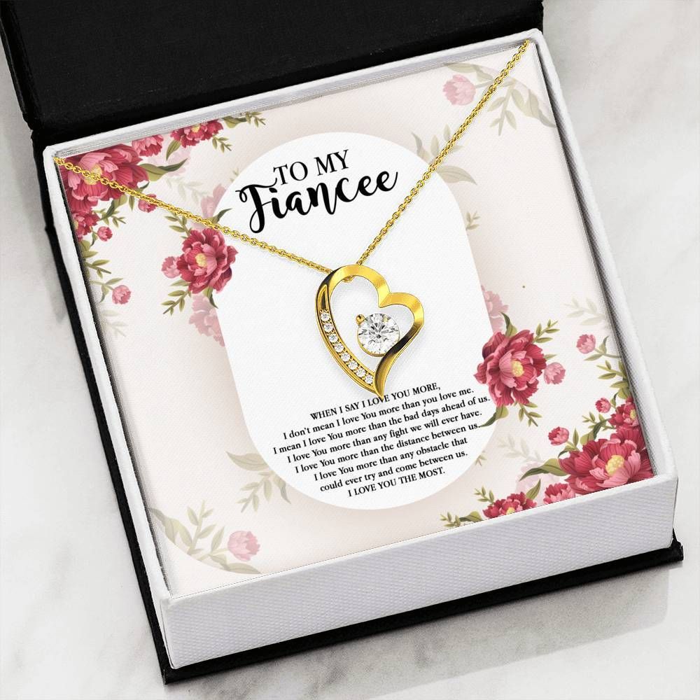 To My Fiancee I Love You The Most Forever Love Necklace