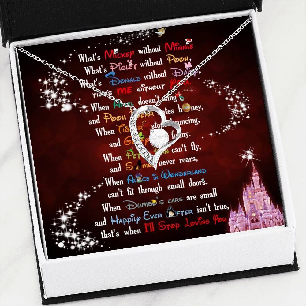 When I'll Stop Loving You Disney Forever Love Necklace For Women