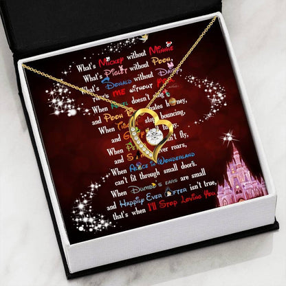 When I'll Stop Loving You Disney Forever Love Necklace For Women