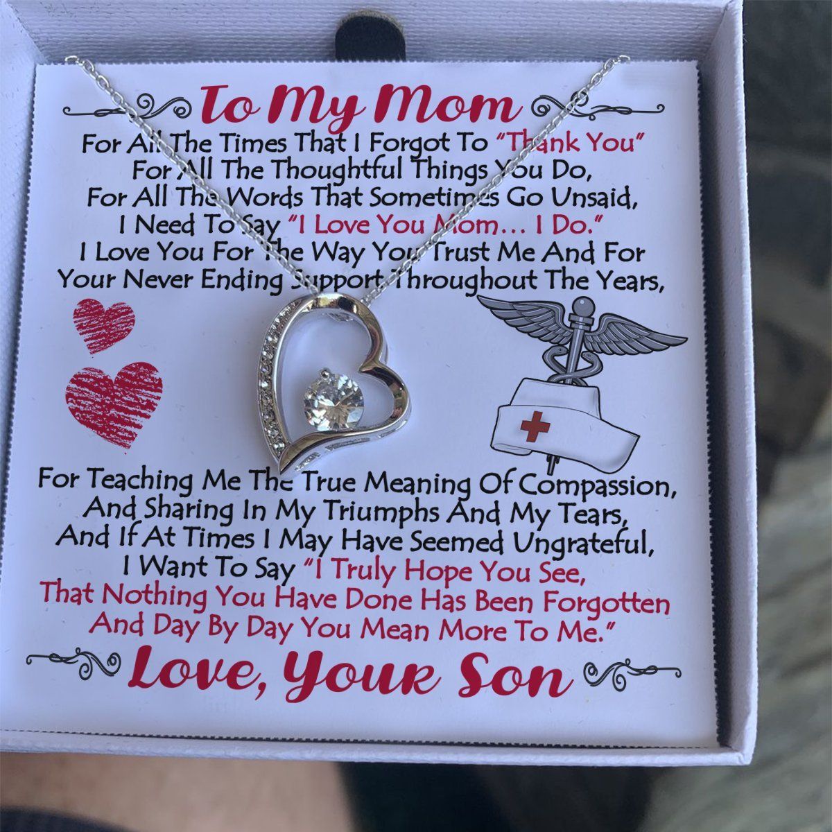 Forever Love Necklace For Nurse Mom You Mean More To Me