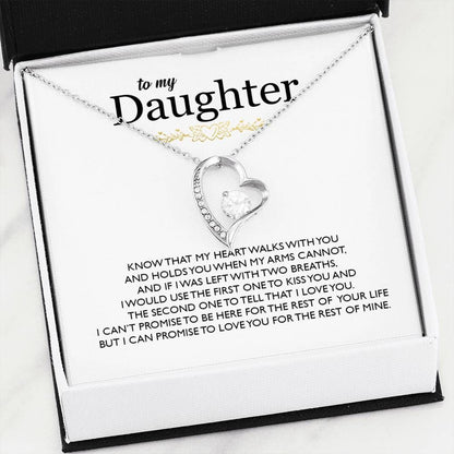 My Heart Walks With You Forever Love Necklace For Daughter