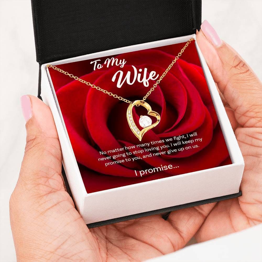 Never Give Up On Us Forever Love Necklace For Wife