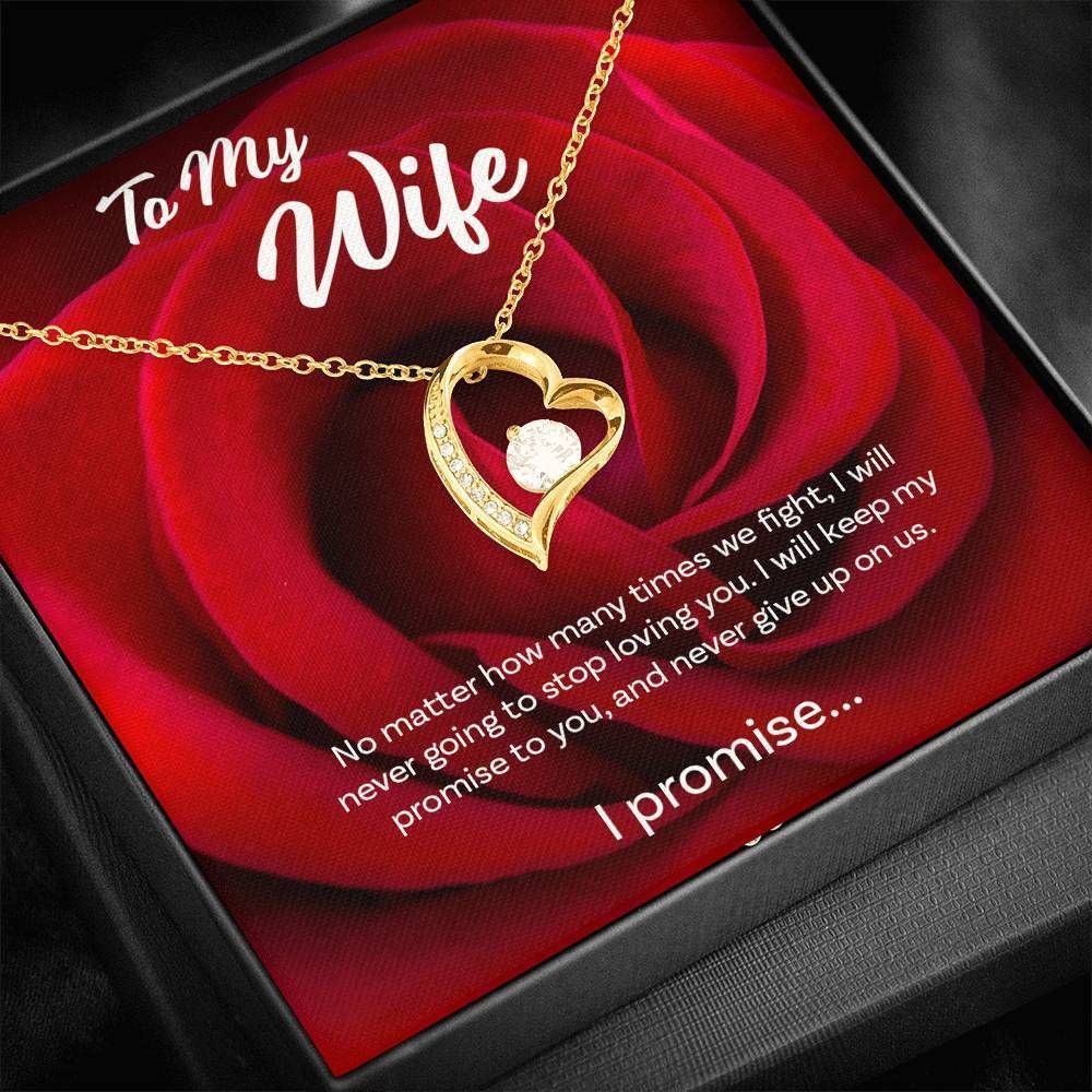 Never Give Up On Us Forever Love Necklace For Wife