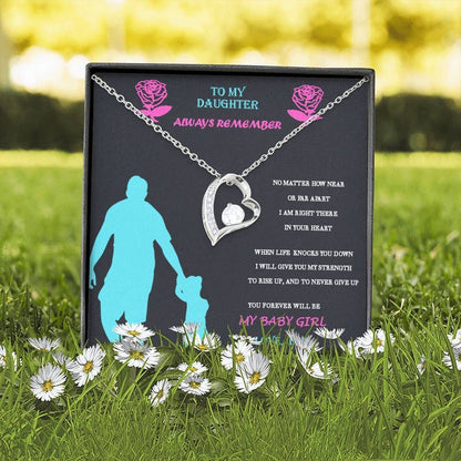 Forever Love Necklace For Daughter Always Remember