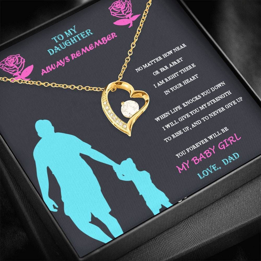 Forever Love Necklace For Daughter Always Remember