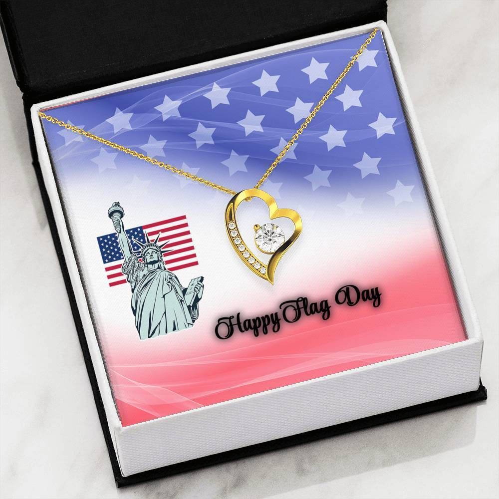 American Flag Happy Flag Day Forever Love Necklace For Women