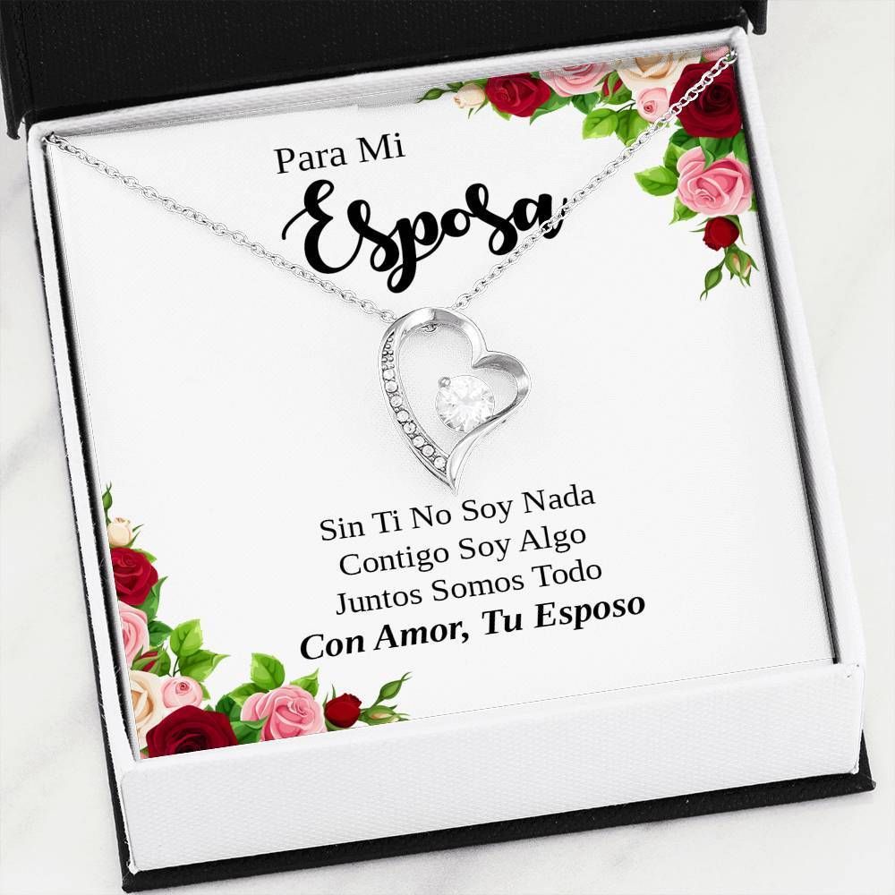 Forever Love Necklace For Para Mi Esposa Sin Ti No Soy Nada