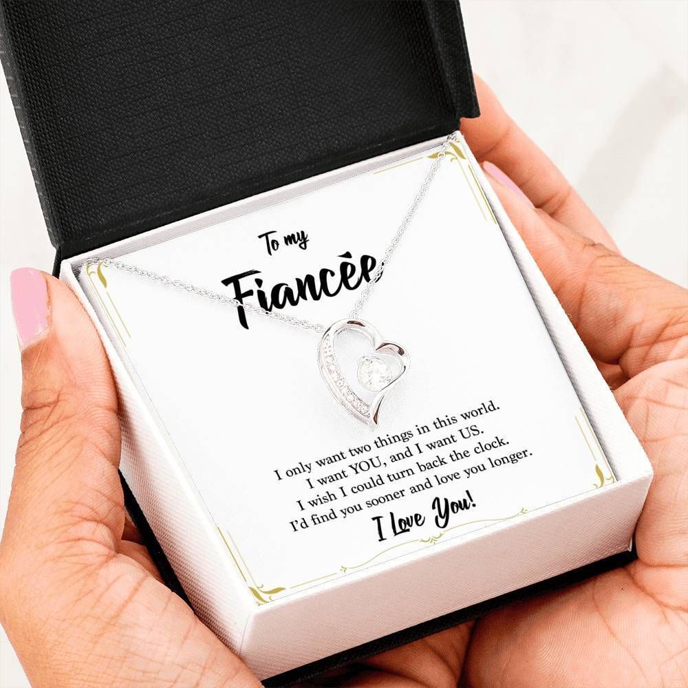 Love You Longer Forever Love Necklace For Fiancee