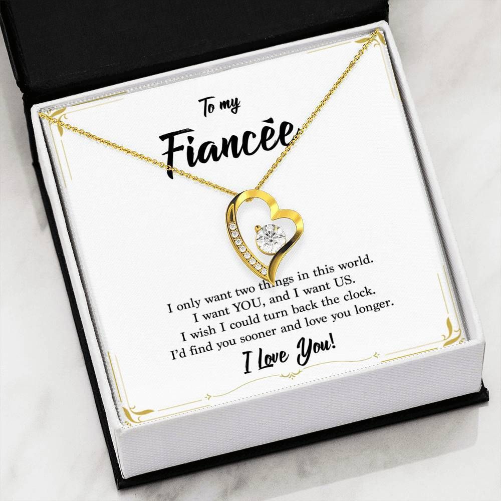 Love You Longer Forever Love Necklace For Fiancee