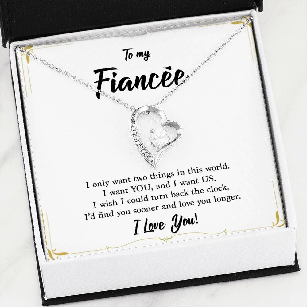 Love You Longer Forever Love Necklace For Fiancee