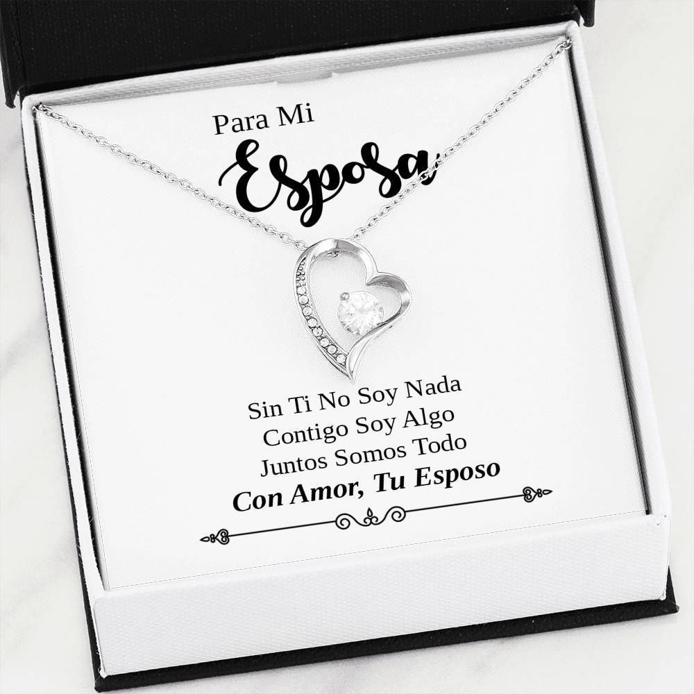 Forever Love Necklace For Para Mi Esposa Sin Ti No Soy Nada