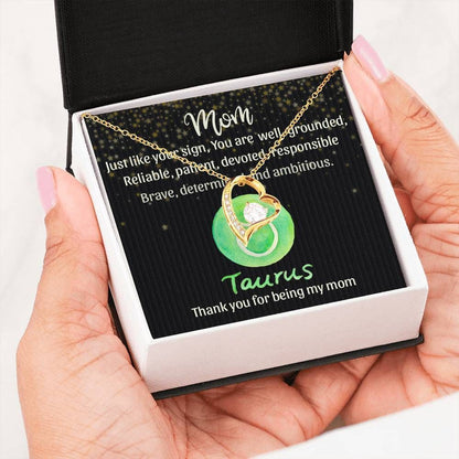 Taurus Thank For Being My Mom Forever Love Necklace For Women