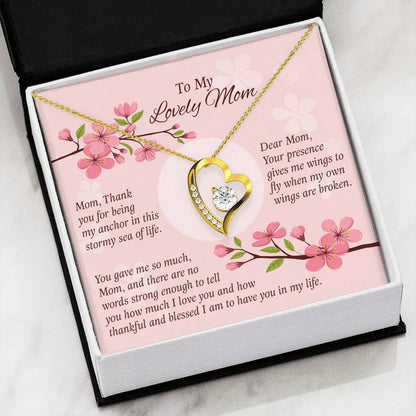 Thank For Being My Anchor Cherry Blossom Forever Love Necklace For Mom