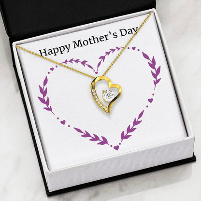 Happy Mother's Day Purple Forever Love Necklace For Mom