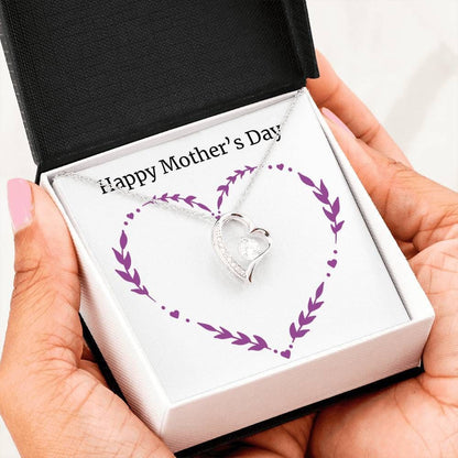 Happy Mother's Day Purple Forever Love Necklace For Mom