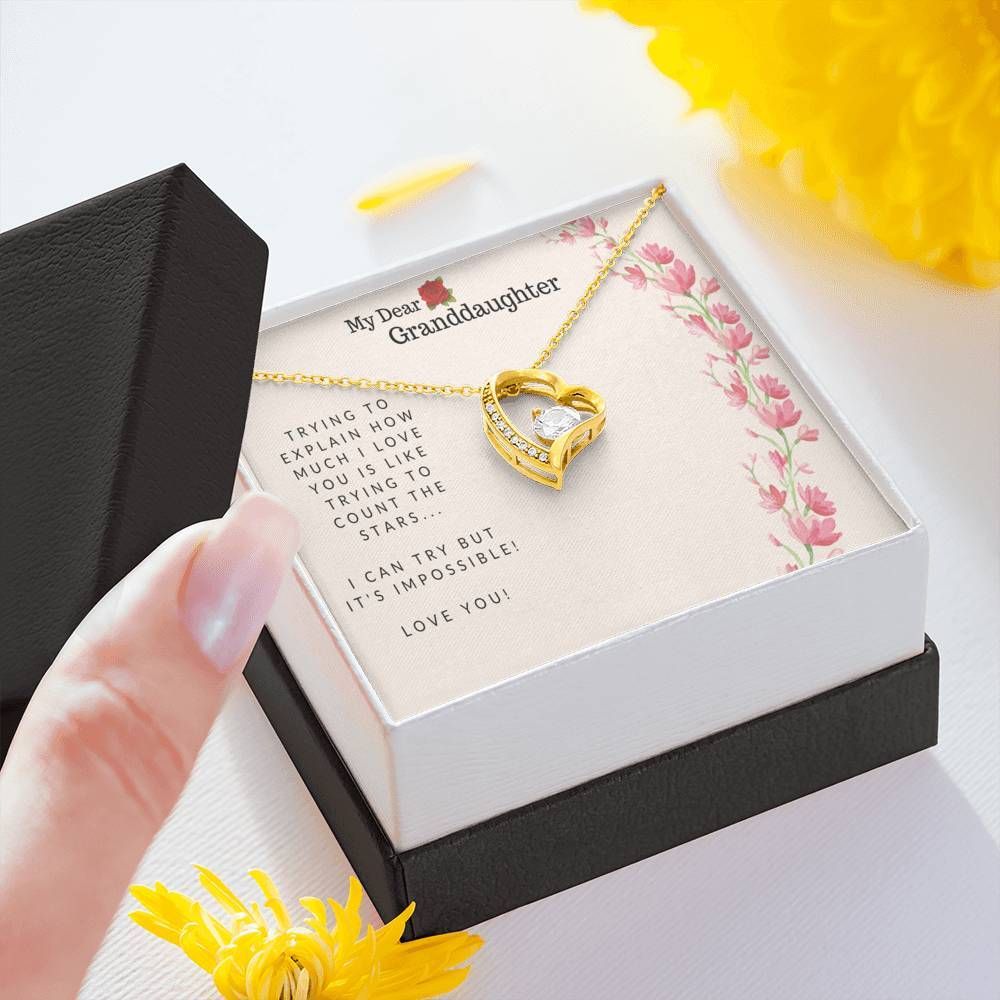 How Much I Love You Forever Love Necklace For Granddaughter