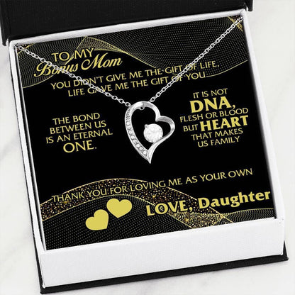 Heart Makes Us Family Forever Love Necklace For Bonus Mom