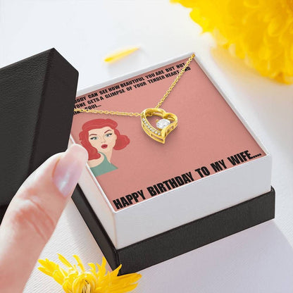 Happy Birthday To My Wife With Message Card Forever Love Necklace