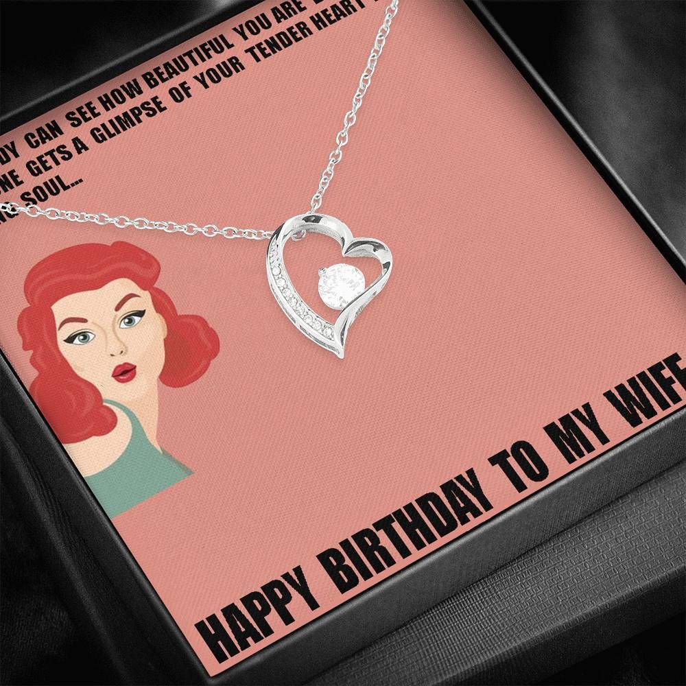 Happy Birthday To My Wife With Message Card Forever Love Necklace