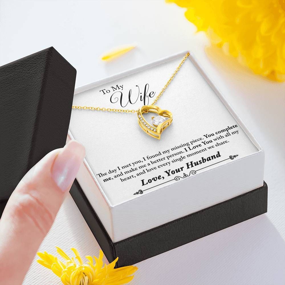 Message Card For Mom You Completed Me Forever Love Necklace