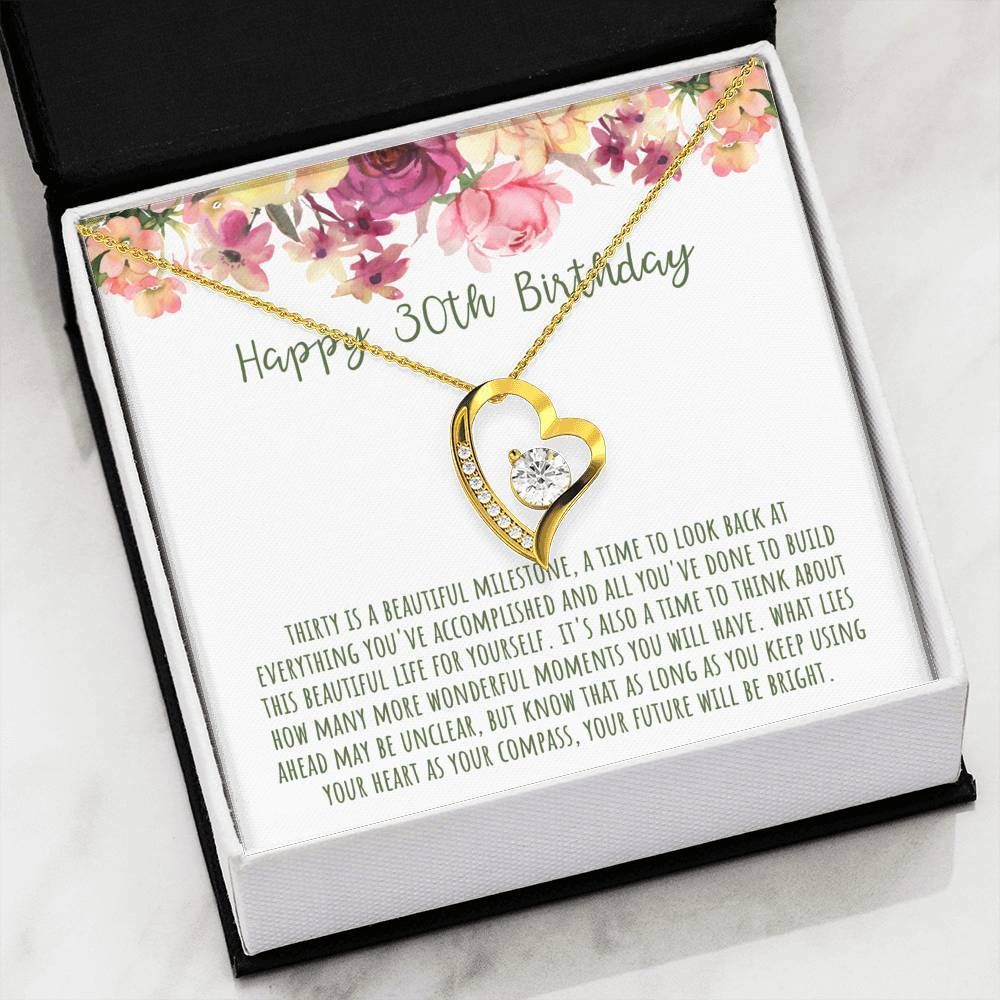 Happy Mother's 30th Birthday Never Give Up Forever Love Necklace