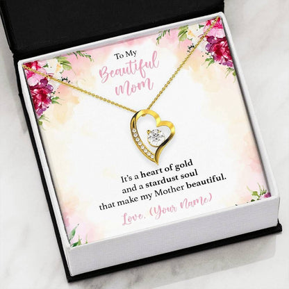 Heart Of Gold Forever Love Necklace For Beautiful Mom