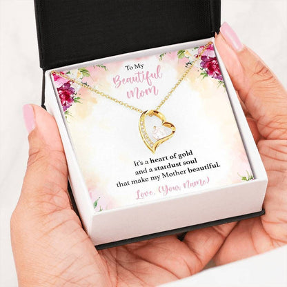 Heart Of Gold Forever Love Necklace For Beautiful Mom