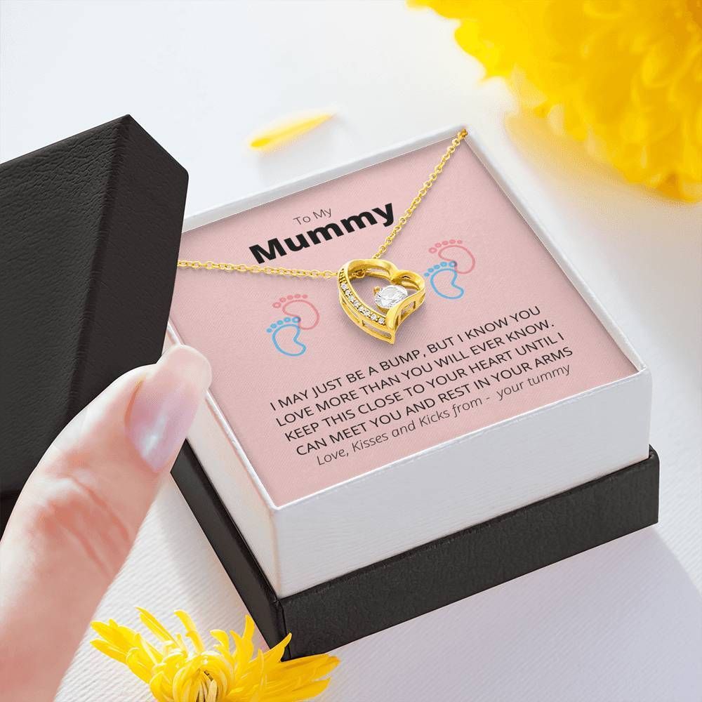 I May Just Be A Bump Forever Love Necklace Gift For Mom