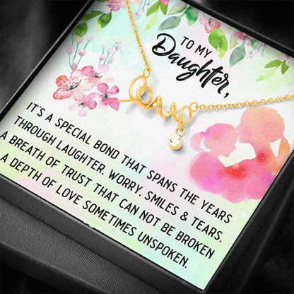 A Depth Of Love 18K Gold Forever Love Necklace For Daughter