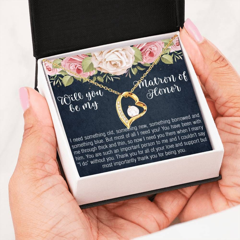 Will You Be My Matron Of Honor Forever Love Necklace