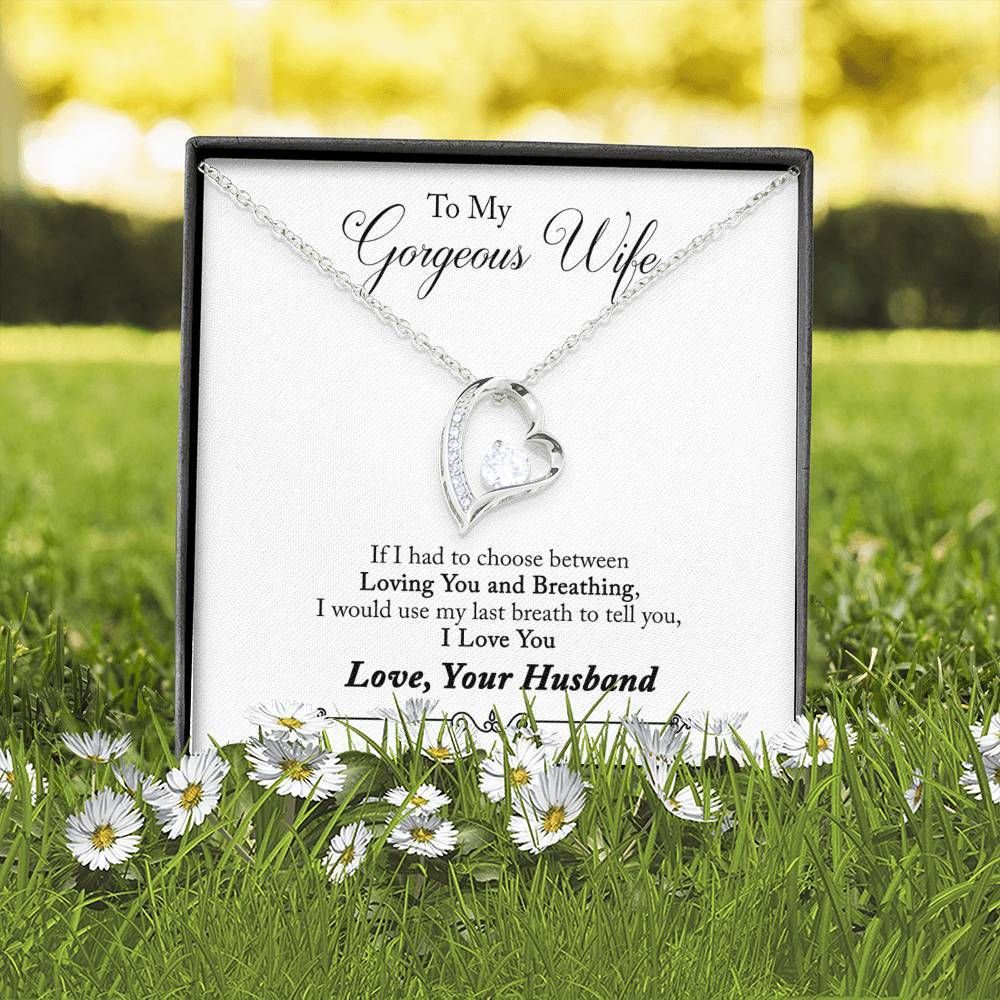 Loving You And Breathing Forever Love Necklace For Wife